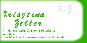 krisztina zeller business card